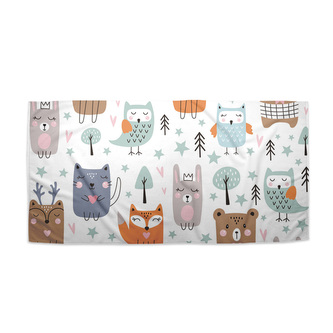 Ručník Animovaná lesní zvířátka: 50x100 cm