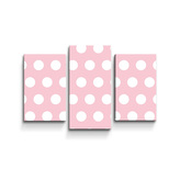 Obraz - 3-dílný Bílé tečky: 75x50 cm