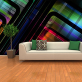 Tapeta Černé pruhy: 125x75 cm