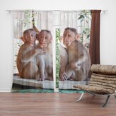 Závěs Opičky: 2ks 140x250cm