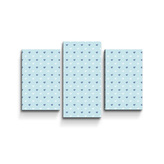 Obraz - 3-dílný Srdce na modré: 75x50 cm