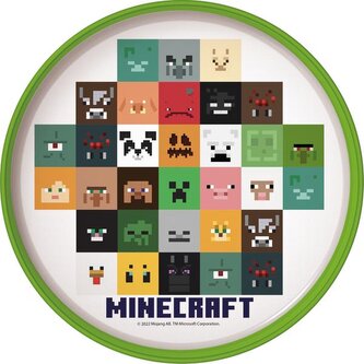 TALÍŘ PLASTOVÝ MINECRAFT S PROTISKLUZOVÝM DNEM