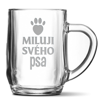 Půllitr Miluji svého psa: 0,5