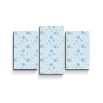 Obraz - 3-dílný Puzzle a dudlíky: 75x50 cm