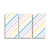 Obraz - 3-dílný Tříbarevné pruhy: 120x80 cm