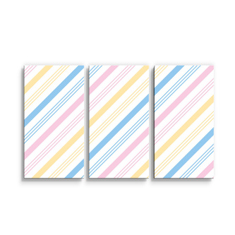Obraz - 3-dílný Tříbarevné pruhy: 120x80 cm