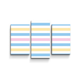 Obraz - 3-dílný Barevné pruhy: 75x50 cm