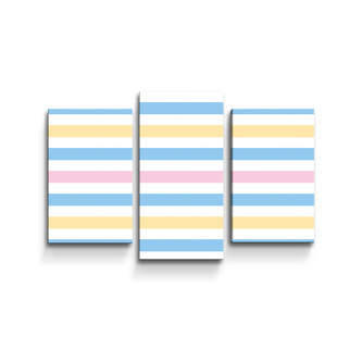 Obraz - 3-dílný Barevné pruhy: 75x50 cm