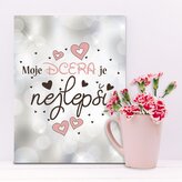 Dárková cedulka Moje dcera je nejlepší: 30x40 cm