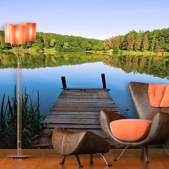 Tapeta Molo na jezeře: 125x75 cm