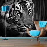 Tapeta Černobílý tygr: 125x75 cm
