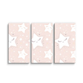 Obraz - 3-dílný Spící hvězdičky: 120x80 cm