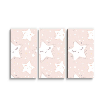 Obraz - 3-dílný Spící hvězdičky: 120x80 cm