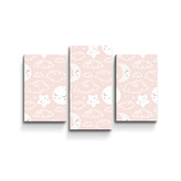 Obraz - 3-dílný Mráčky a měsíc: 75x50 cm