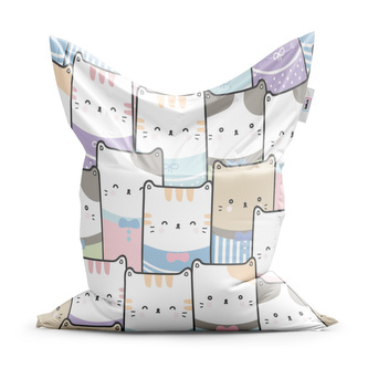 Sedací vak Barevná koťátka: 150x100 cm