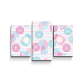 Obraz - 3-dílný Roztomilí ptáčci: 75x50 cm