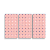 Obraz - 3-dílný Srdíčka na růžové: 120x80 cm