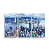Obraz - 3-dílný Město s mrakodrapy: 120x80 cm