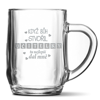 Půllitr Když Bůh stvořil učitelky: 0,5