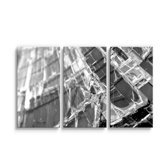 Obraz - 3-dílný Rozbité sklo: 120x80 cm