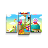 Obraz - 3-dílný Pohádkový svět: 75x50 cm