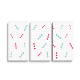 Obraz - 3-dílný Tečkované čárky: 120x80 cm