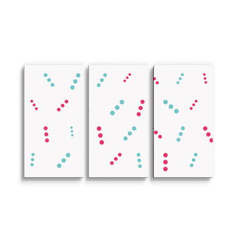 Obraz - 3-dílný Tečkované čárky: 120x80 cm