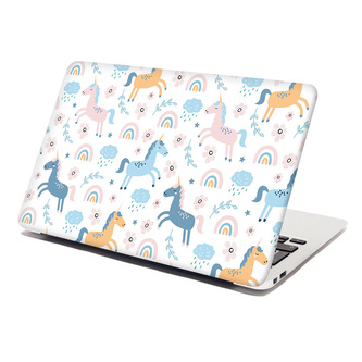 Samolepka na notebook Duhoví jednorožci: 29x20 cm