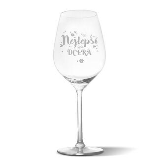 Sklenička na víno Nejlepší dcera: 49 cl
