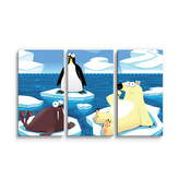 Obraz - 3-dílný Lední zvířátka: 120x80 cm