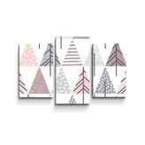 Obraz - 3-dílný Barevné stromky: 75x50 cm