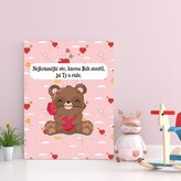 Dárková cedulka Nejkrásnější věc, kterou Bůh stvořil, jsi Ty a růže: 30x40 cm