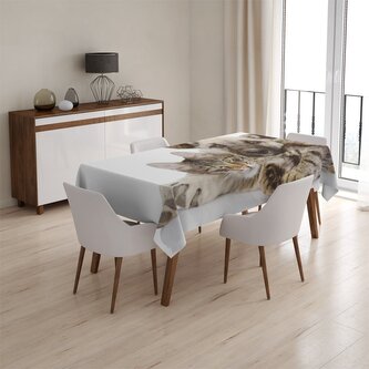 Ubrus Kočička a štěňátko: 90x90 cm