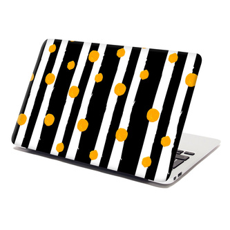 Samolepka na notebook Pruhy a puntíky: 29x20 cm