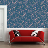 Tapeta Růžové malované lístky: 208x125 cm