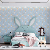 Tapeta Měsíčky, hvězdičky a mráčky: 125x75 cm