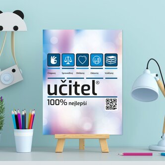 Dárková cedulka Učitel: 30x40 cm