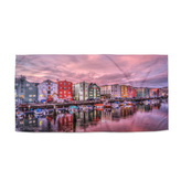 Ručník Barevné domky na pobřeží: 70x140 cm