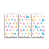 Obraz - 3-dílný Barevné trojúhelníčky: 120x80 cm