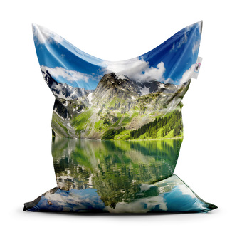 Sedací vak Odraz hor na jezeře: 150x100 cm Sedací vak Odraz hor na jezeře: 150x100 cm