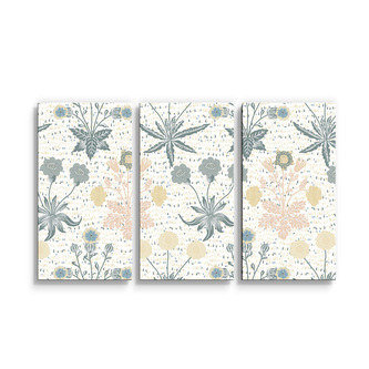 Obraz - 3-dílný Šedé květiny: 120x80 cm