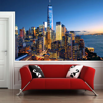 Tapeta Noční mrakodrapy: 208x125 cm