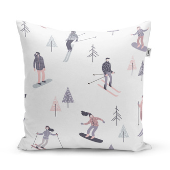 Polštář Lyžaři: 60x60 cm