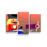 Obraz - 3-dílný Bubeníček: 75x50 cm