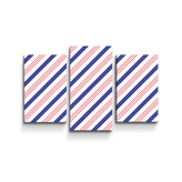 Obraz - 3-dílný Modročervené pruhy: 75x50 cm