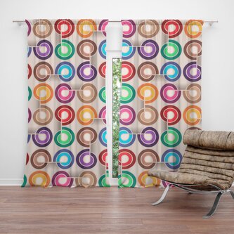 Závěs Barevné spirály: 2ks 140x250cm Závěs Barevné spirály: 2ks 140x250cm