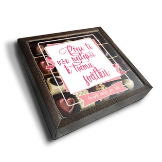 Pralinky Přeji ti vše nejlepší k tvému svátku: 20 ks pralinek