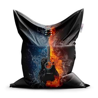Sedací vak Ohnivá kytara: 150x100 cm