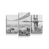 Obraz - 3-dílný Stavba mostu: 75x50 cm