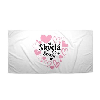 Ručník Skvělá sestra: 50x100 cm